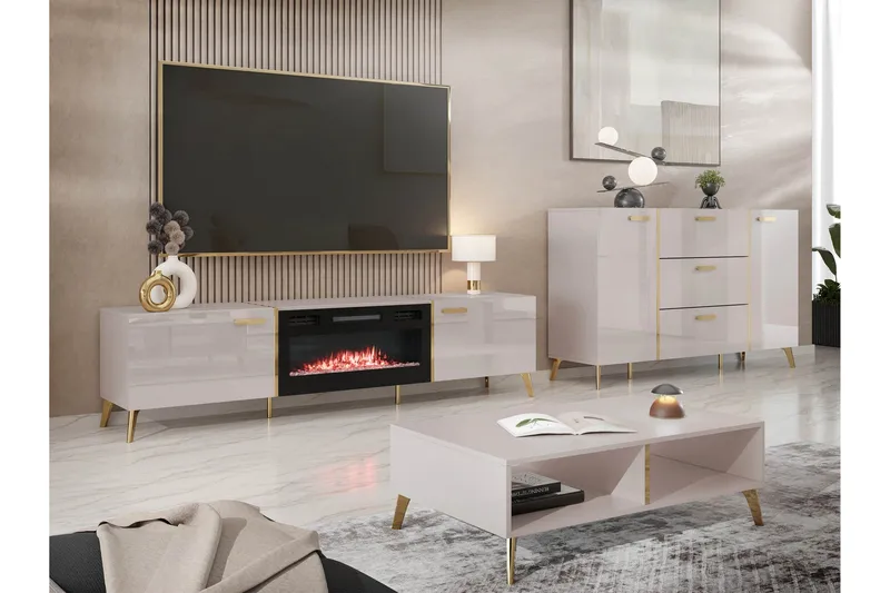 Akihiko Møbelsæt Til Stue - Cashmere - Møbler - Møbelsæt - Møbelsæt til stuen