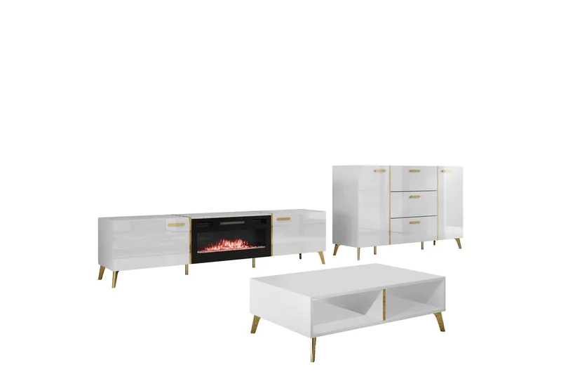 Akihiko Møbelsæt Til Stue, Hvid