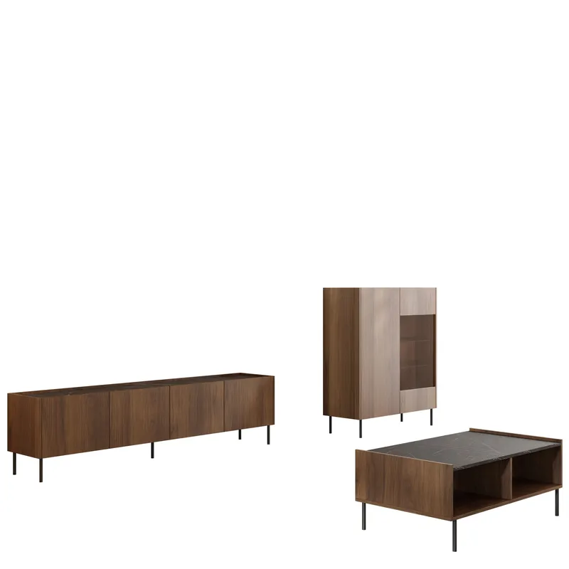 Akihito Møbelsæt til stue, Brun