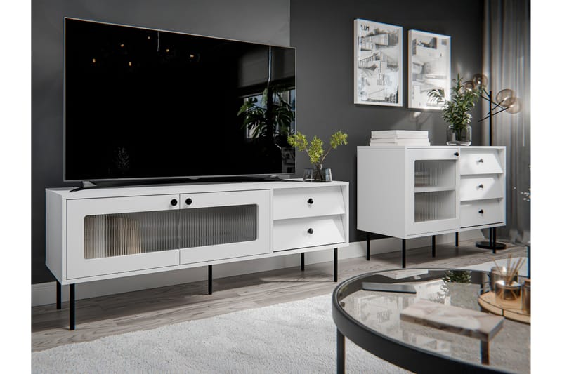 Akilesh Møbelsæt Til Stue - Hvid - Møbler - Møbelsæt - Møbelsæt til stuen