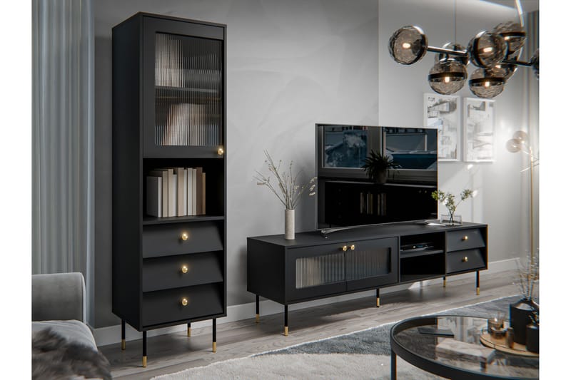Akilesh Møbelsæt Til Stue - Sort - Møbler - Møbelsæt - Møbelsæt til stuen