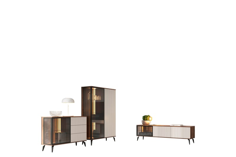 Akinari Møbelsæt Til Stue, Natur / Beige