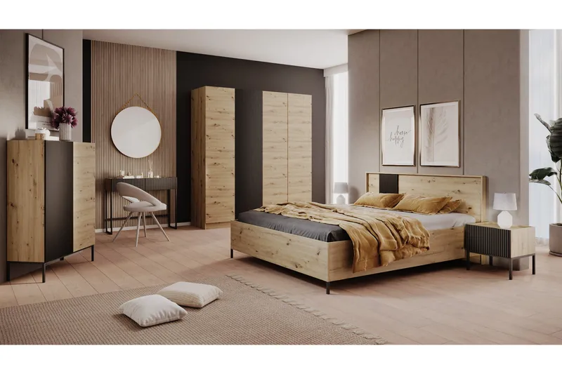 Amelus Møbelsæt til Soveværelse - Brun - Møbler - Møbelsæt - Møbelsæt til soveværelse