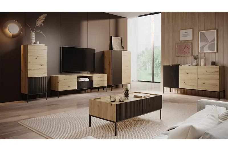 Amelus Møbelsæt til Stue - Brun - Møbler - Møbelsæt - Møbelsæt til stuen