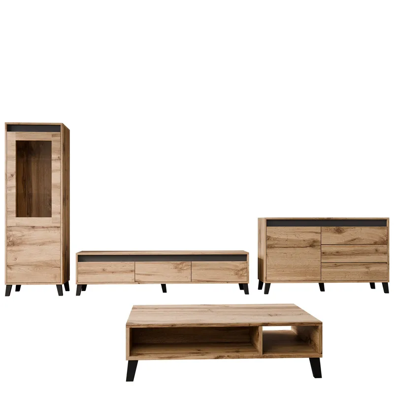 Amshyttan Møbelsæt til stue, Brun/Sort