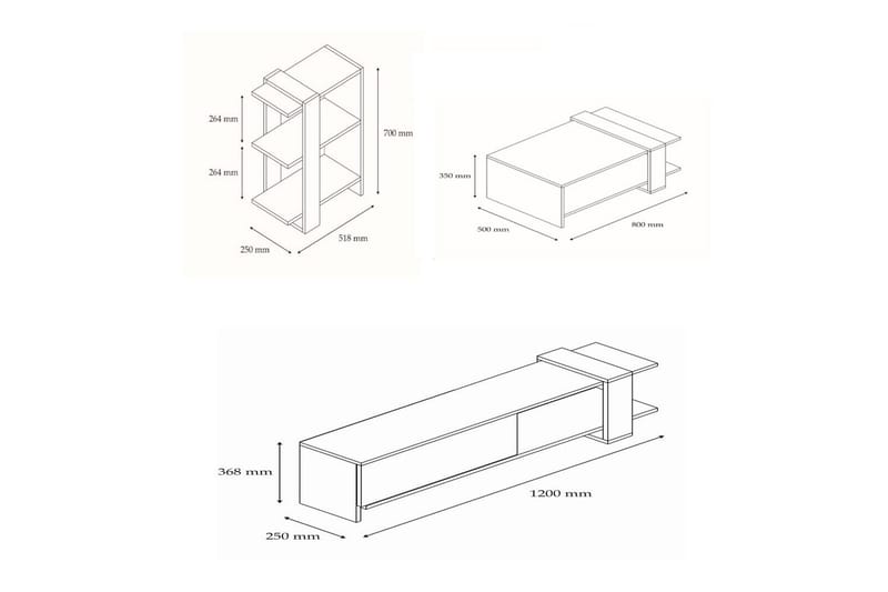 Astren Møbelsæt til Stuen - Brun - Møbler - Møbelsæt - Møbelsæt til stuen
