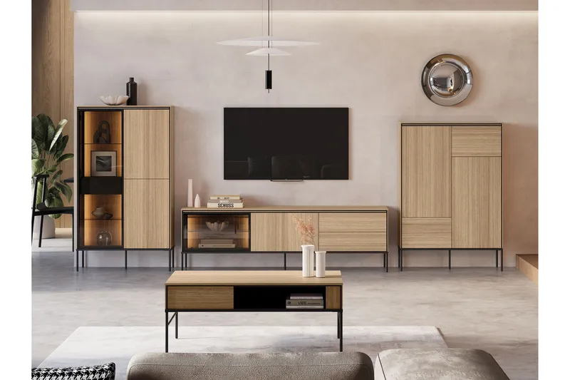 Basici Møbelsæt til Stue - Hvid/Sort - Møbler - Møbelsæt - Møbelsæt til stuen