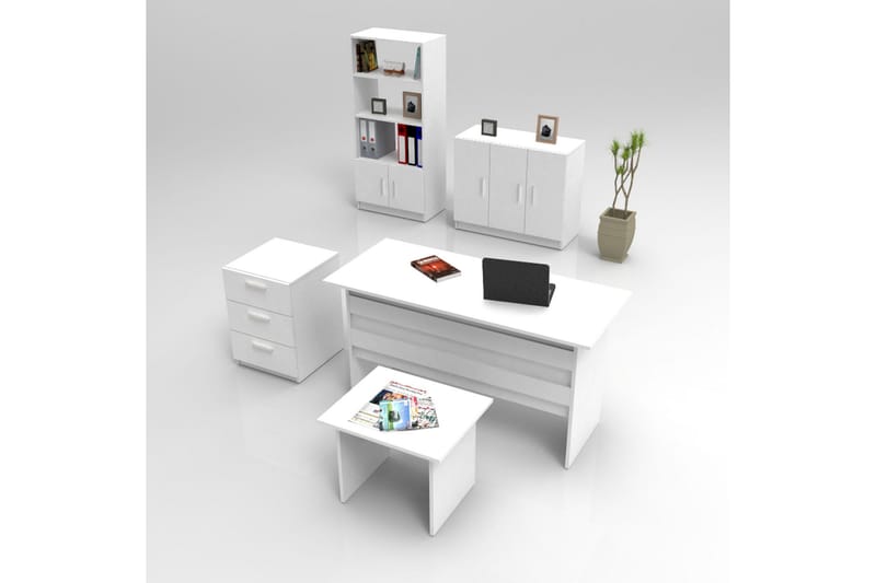 Belloch Møbelsæt Kontor - Hvid - Møbelgruppe til kontor