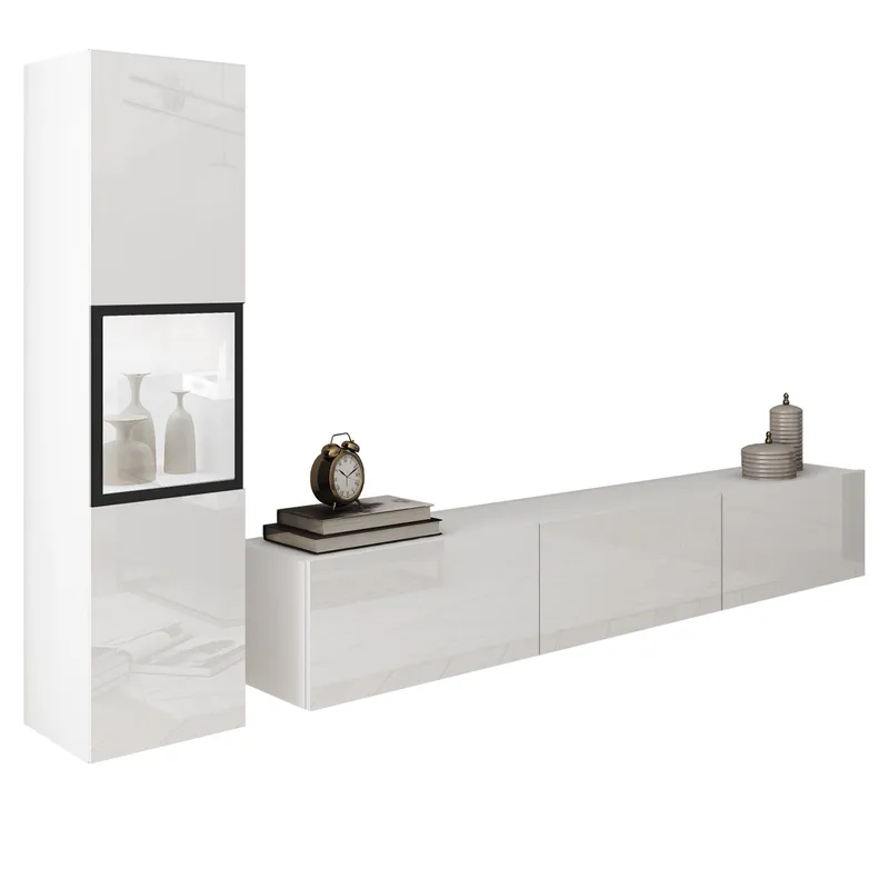 Bergfelde TV-enhed 2 dele med Belysning, undefined