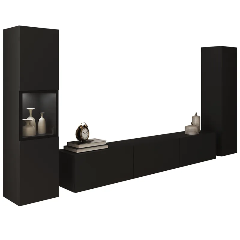 Bergfelde TV-enhed 3 dele med Belysning, undefined