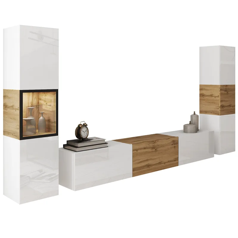 Bergfelde TV-enhed 3 dele med Belysning, undefined