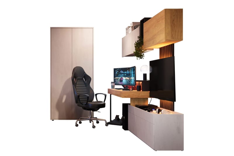 Besta Møbelsæt til Stue, Brun/Beige