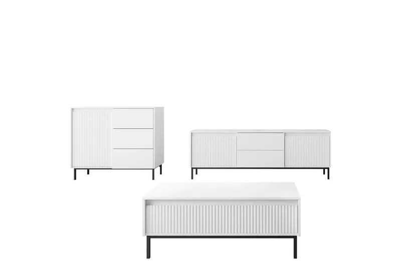 Bjurholm Møbelsæt til Stue, Hvid