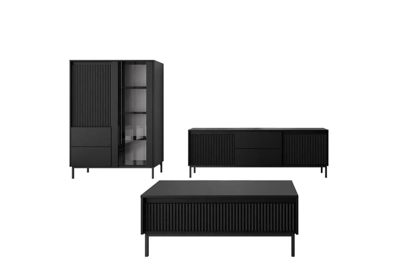 Bjurholm Møbelsæt Til Stue, Sort