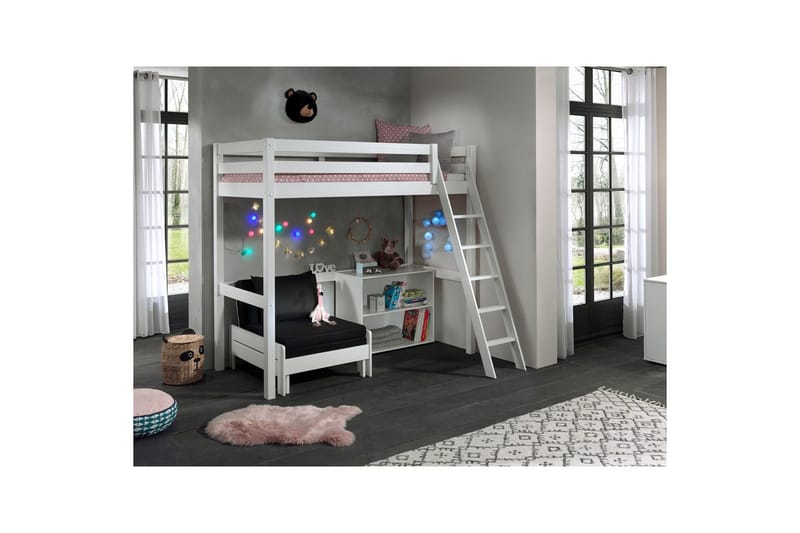 Bogreol og Sovesofa Pino Mezzanine 90 x 200 cm - 90 x 200 cm - Møbler - Børnemøbler - Børnemøbelsæt