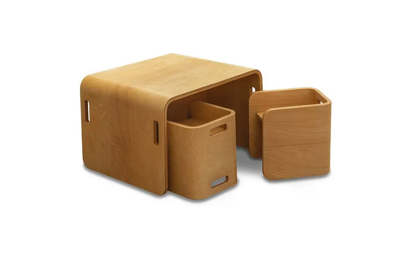 Bord & Stolesæt (3 dele) Miraeny Naturlig, Natur