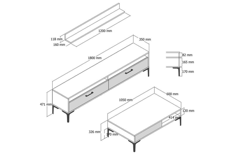 Brutorp Møbelsæt til Stuen - Valnød - Møbler - Møbelsæt - Møbelsæt til stuen