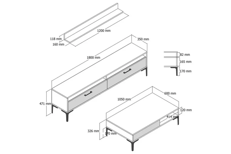 Brutorp Møbelsæt til Stuen - Valnød - Møbler - Møbelsæt - Møbelsæt til stuen