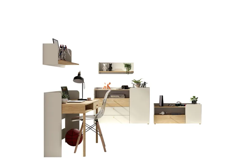 Buhan Møbelsæt til Soveværelse, Beige / Brun