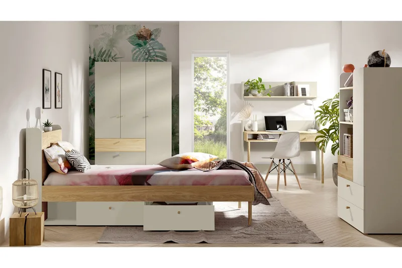 Buhan Møbelsæt til Soveværelse - Beige / Brun - Møbler - Møbelsæt - Møbelsæt til soveværelse