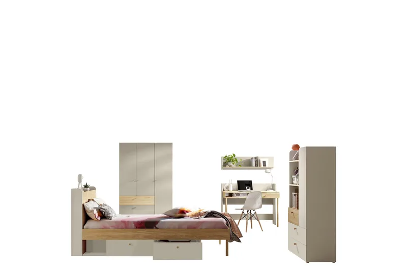 Buhan Møbelsæt til Soveværelse, Beige / Brun