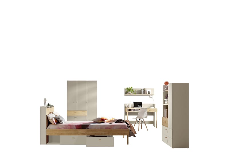 Buhan Møbelsæt til Soveværelse, Beige / Brun