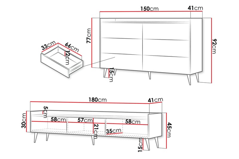 Chiku Møbelsæt til Stue - Beige - Møbler - Møbelsæt - Møbelsæt til stuen