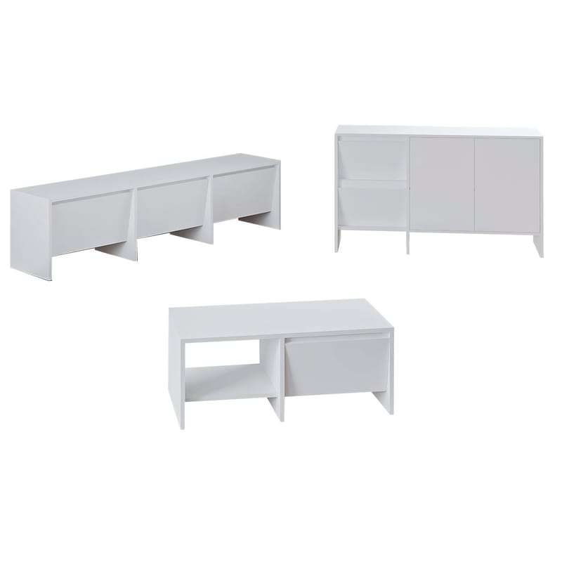 Crala Stuemøbelsæt 160x40x35 cm - Hvid - Møbler - Møbelsæt - Møbelsæt til stuen