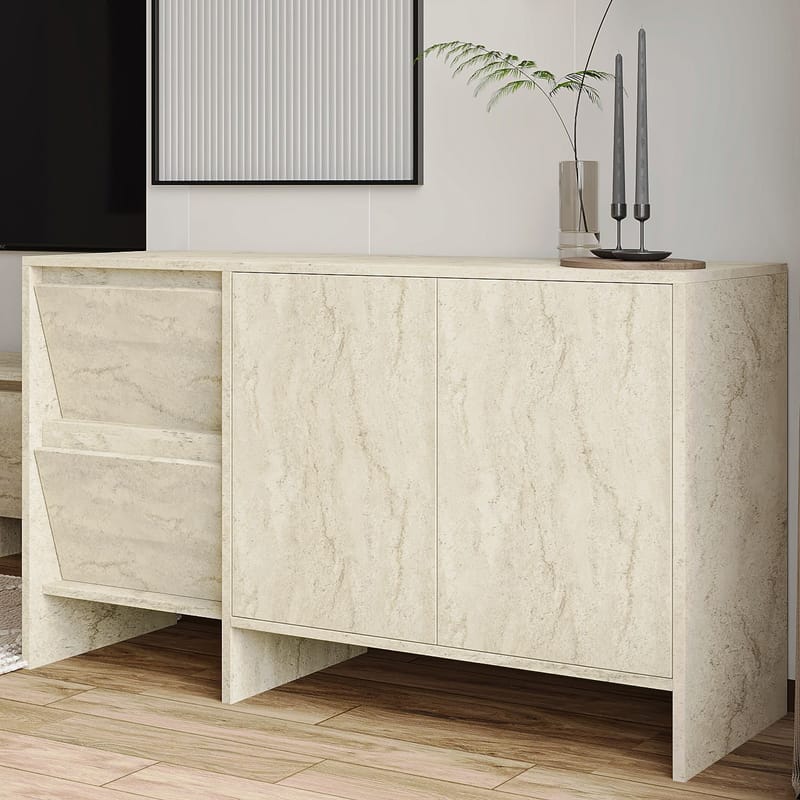 Crala Stuemøbelsæt 160x40x35 cm - Travertin - Møbler - Møbelsæt - Møbelsæt til stuen