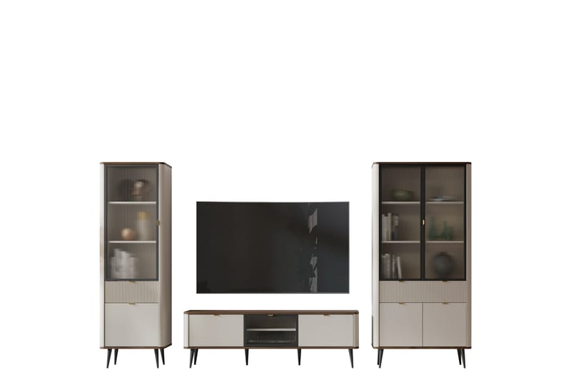 Cucina Møbelsæt Til Stuen, Beige/Brun