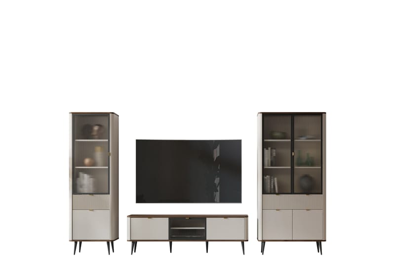 Cucina Møbelsæt Til Stuen - Beige/Brun - Møbler - Møbelsæt - Møbelsæt til stuen