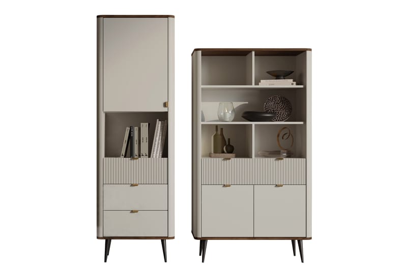 Cucina Møbelsæt Til Stuen - Beige/Brun - Møbler - Møbelsæt - Møbelsæt til stuen