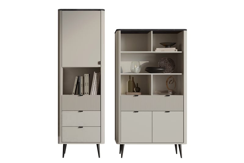 Cucina Møbelsæt Til Stuen - Beige/Grå - Møbler - Møbelsæt - Møbelsæt til stuen