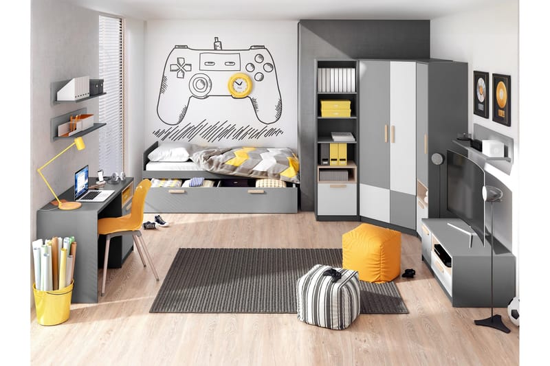 Dekona Møbelsæt til Soveværelse - Grå/Hvid - Møbler - Møbelsæt - Møbelsæt til soveværelse