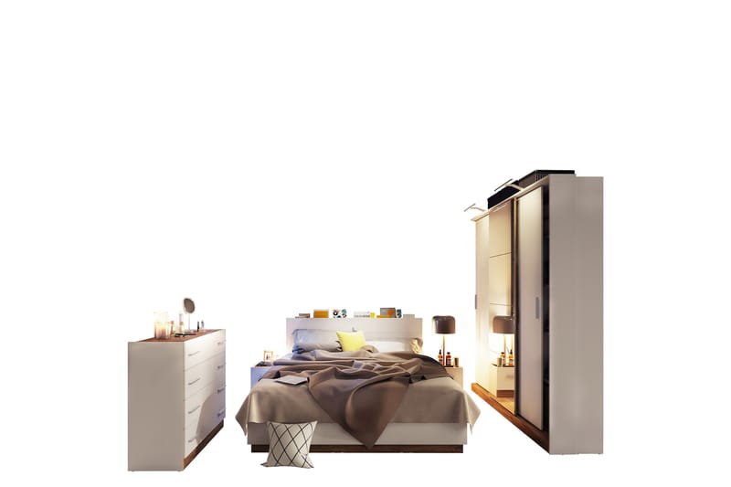 Dentrona Møbelsæt til Soveværelse, Hvid/Beige