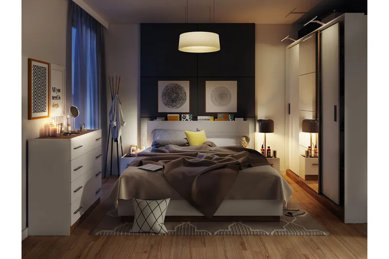 Dentrona Møbelsæt til Soveværelse - Hvid/Beige - Møbler - Møbelsæt - Møbelsæt til soveværelse