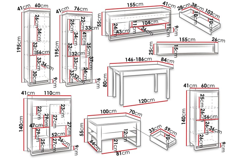Dorana Møbelsæt til Stue - Beige - Møbler - Møbelsæt - Møbelsæt til stuen
