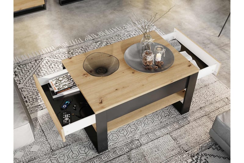 Dorana Møbelsæt til Stue - Brun/Sort - Møbler - Møbelsæt - Møbelsæt til stuen