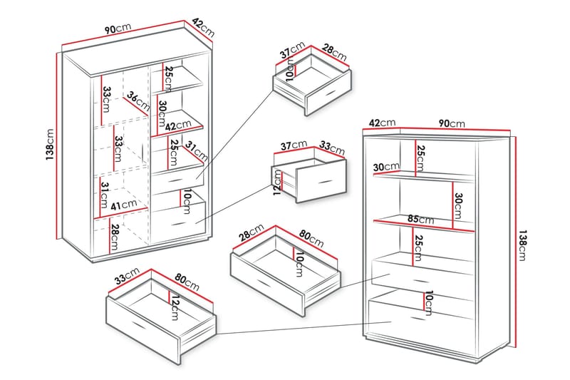 Drifts Møbelsæt til Stue - Grå - Møbler - Møbelsæt - Møbelsæt til stuen