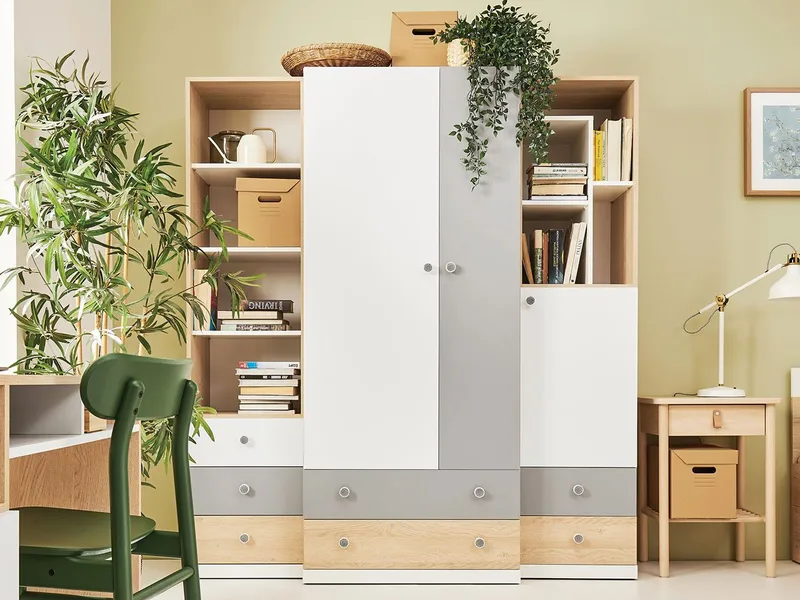 Elvaren Møbelsæt Garderobeskab og Bogreol - Møbler - Møbelsæt - Møbelsæt til stuen