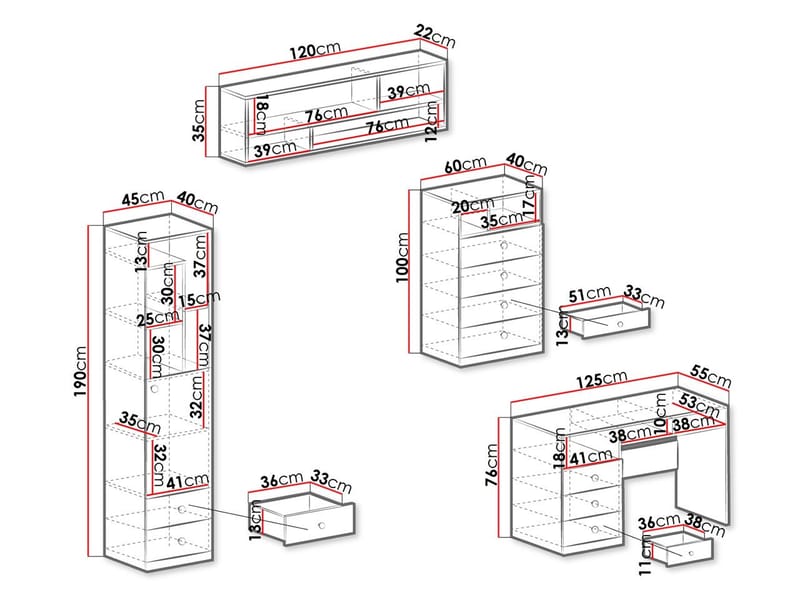 Elvaren Møbelsæt til Kontor - Møbler - Møbelsæt - Møbelgruppe til kontor