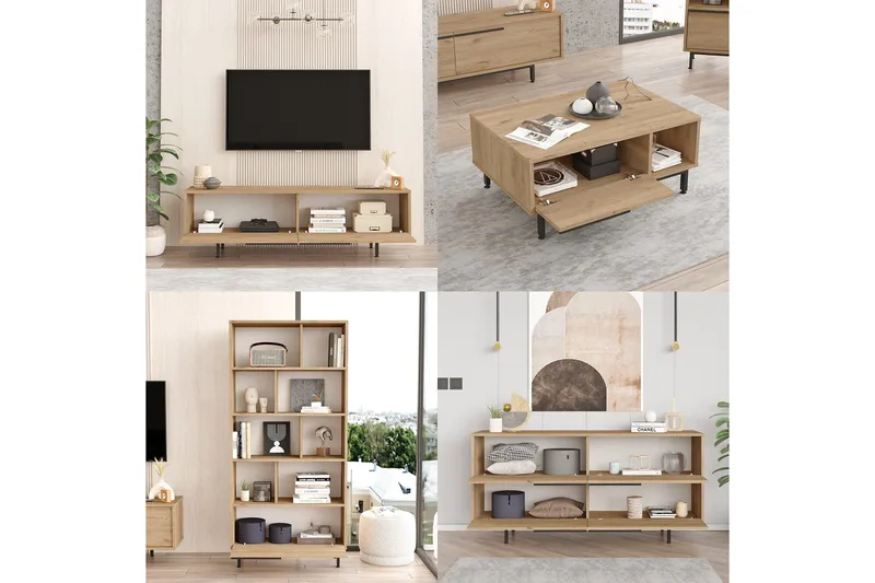 Erhan Møbelsæt til Stue - Eg - Møbler - Møbelsæt - Møbelsæt til stuen