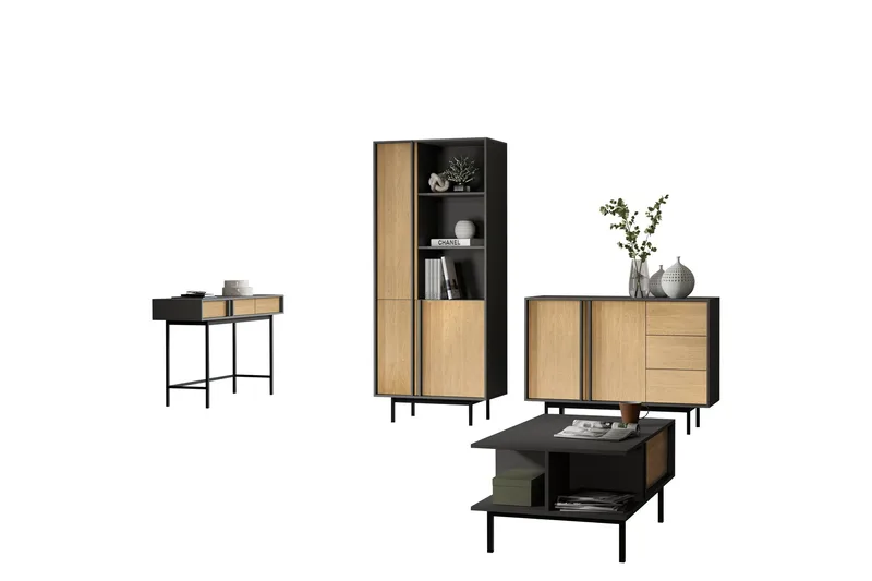 Farshiansk Møbelsæt Til Stuen, Beige/Sort