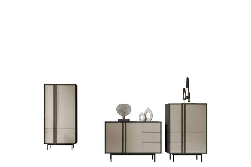 Farshiansk Møbelsæt Til Stuen - Grå/Beige - Møbler - Møbelsæt - Møbelsæt til stuen