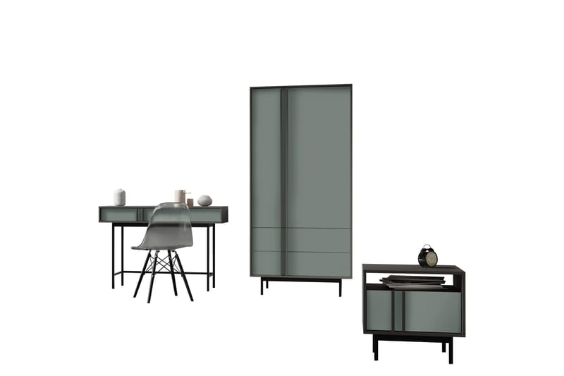 Farshiansk Møbelsæt Til Stuen, Grå/Grøn