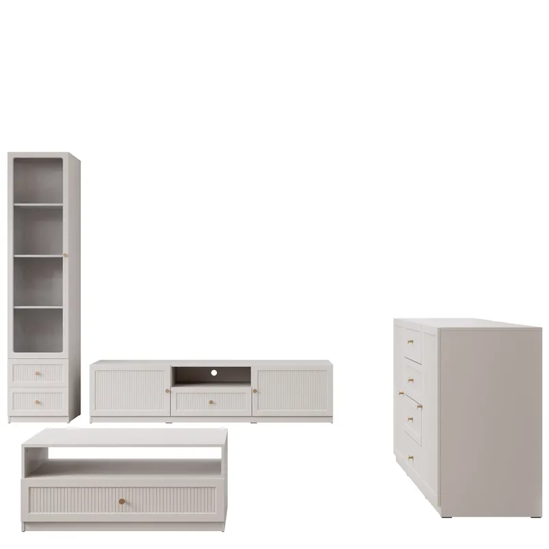 Fayric Møbelsæt til stue, Beige