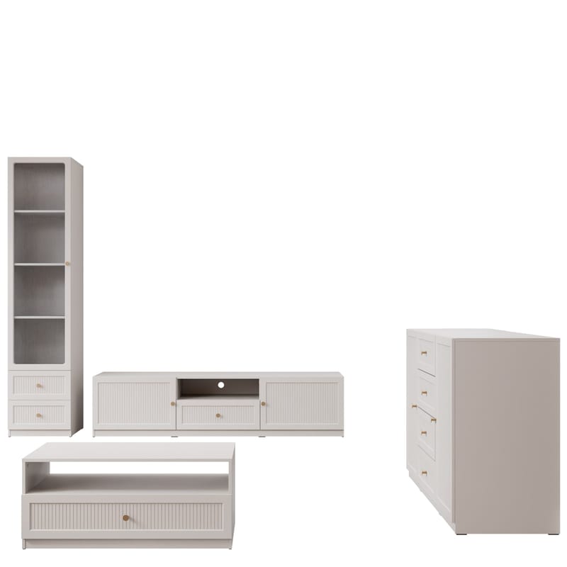 Fayric Møbelsæt til stue, Beige