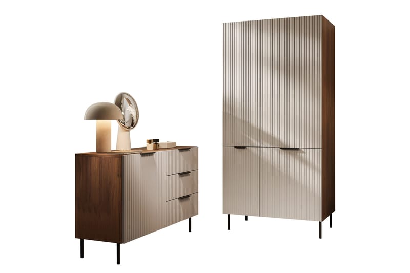 Fiesta Møbelsæt Til Soveværelse, Brun/Beige