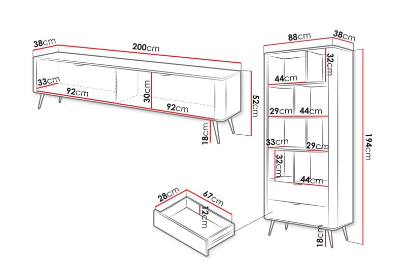 Forba Møbelsæt til Stue - Beige - Møbler - Møbelsæt - Møbelsæt til stuen