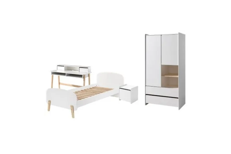 Garderobe med Seng Natbord Skrivebord Kiddy, undefined